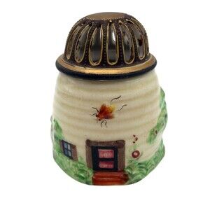 Vintage Occupied Japan Honey Pot Incense Burner Porcelain Lid